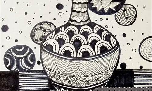 线描画装饰画素材图片-线描画装饰画